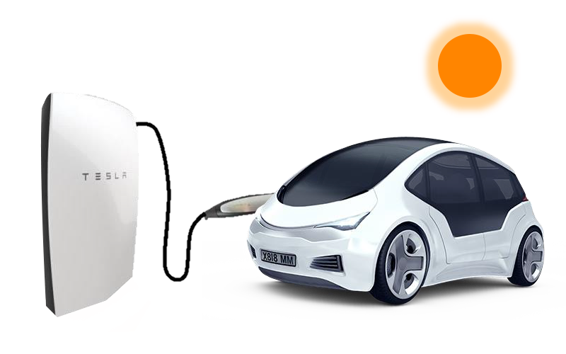 Vehicles can fast charge directly from a DC home battery pack using solar captured during the day. NO INVERTER NECESSARY​